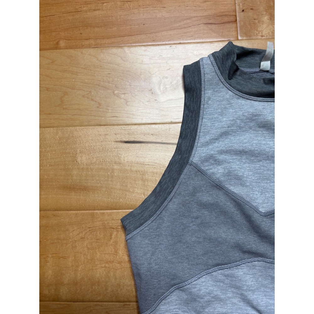 FP Movement Crop Top Women XS Gray Space Dye Seamless Mock Neck Active Tank - Picture 4 of 8